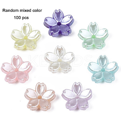 100Pcs Acrylic Imitation Pearl Beads OACR-FP0001-34-1