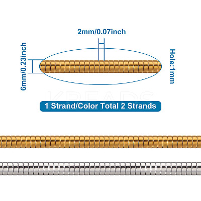 2 Strands 2 Colors Electroplate Non-magnetic Synthetic Hematite Beads Spacers Strands G-TA0001-28-1