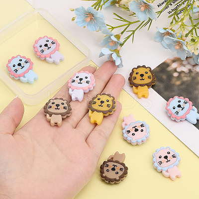 10pcs 5 colors Food Grade Eco-Friendly Silicone Beads SIL-CA0002-19-1