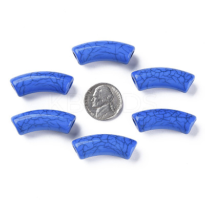 Opaque Crackle Acrylic Beads X2-MACR-S372-001N-013-1