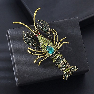 Alloy Rhinestone Brooch JEWB-K027-04B-AG-1