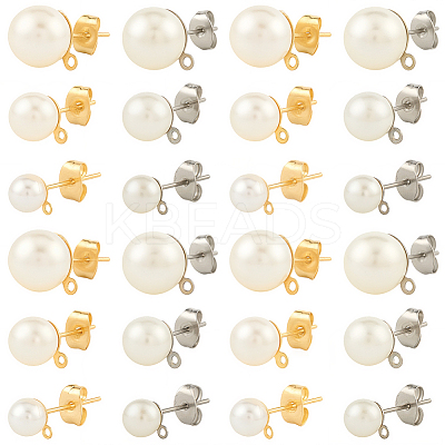 304 Stainless Steel Stud Earring Findings EJEW-SP0001-17D-1