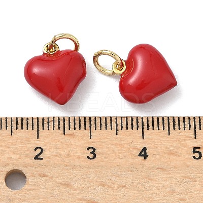 Brass Enamel Charms KK-G548-05G-1