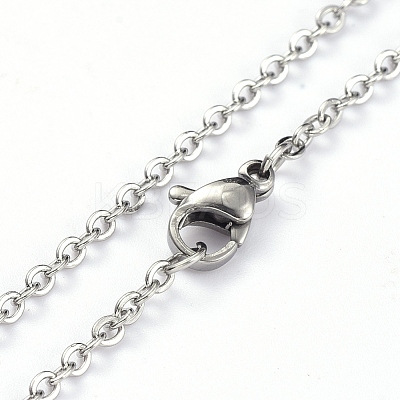 Non-Tarnish 304 Stainless Steel Pendant Necklaces NJEW-E147-08P-1