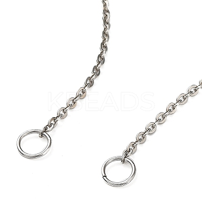 Rhodium Plated 925 Sterling Silver Cable Chains Necklace Makings STER-B001-03P-A-1