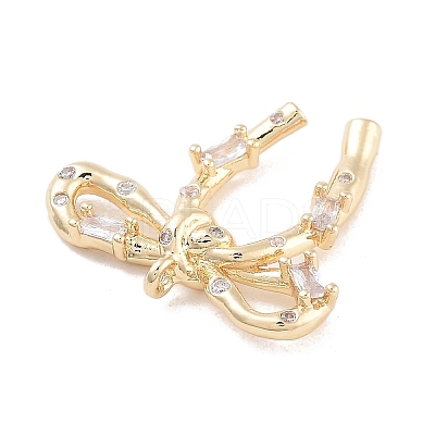 Brass Pave Clear Cubic Zirconia Pendants LS-KK-Z061-11G-1