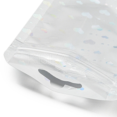 Rectangle Glitter Holographic Plastic Yin-yang Zip Top Gift Bags OPP-E004-01C-B02-1