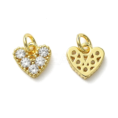 Brass Micro Pave Cubic Zirconia Pendants KK-C143-53G-1