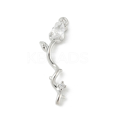 Brass Micro Pave Cubic Zirconia Pendants LS-KK-M326-13D-P-1