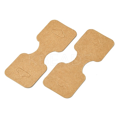 Kraft Paper Fold Over Jewelry Display Cards with Hanging Hole CDIS-YW0001-12-1