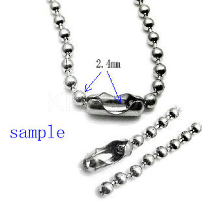 Tarnish Resistant Stainless Steel Ball Chain Connectors STAS-L018F-P-1