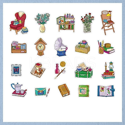40Pcs 20 Styles Paper Stickers AJEW-S040-05C-1