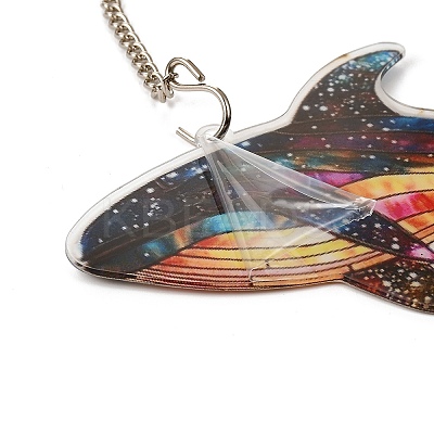Stained Acrylic & Iron Suncatchers HJEW-F022-01A-1