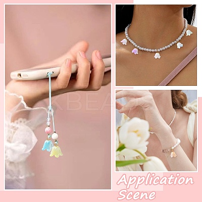 90Pcs 9 Styles Acrylic Pendants PALLOY-CJ00072-1