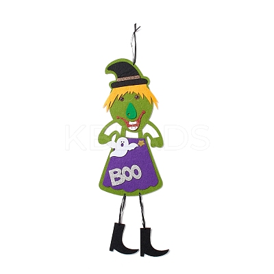 Halloween Theme Felt Cloth Hanging Door Signs HJEW-B005-04-1
