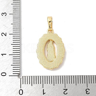 Brass Pave Natural White Shell Pendants KK-S522-07B-G-1