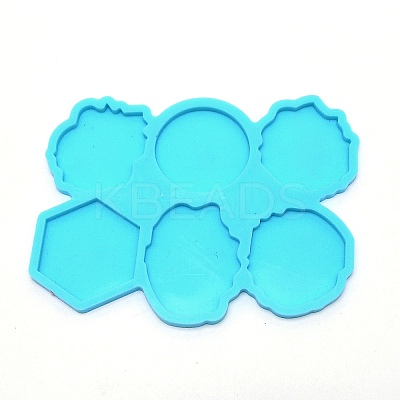 DIY 6 Styles Geometric Pattern Silicone Fondant Molds DIY-TAC0015-15-1