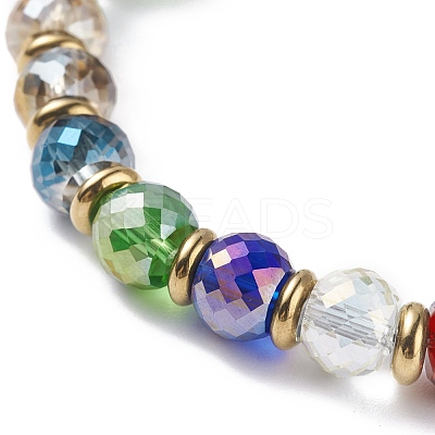 Bling Color Glass Beads Stretch Bracelets BJEW-JB07245-1
