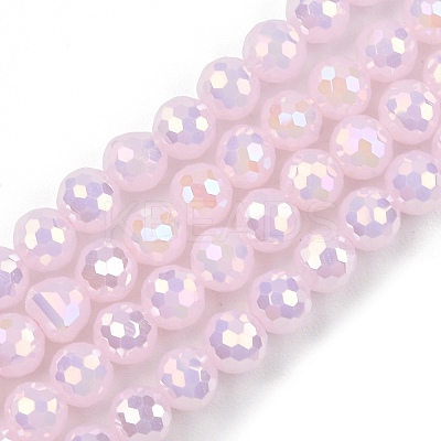 Electroplate Glass Beads Strands EGLA-B013-01A-AB06-1