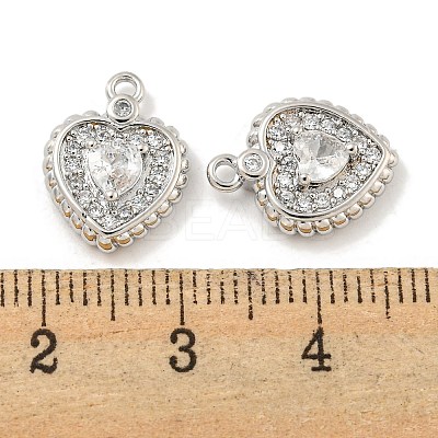 Brass Micro Pave Clear Cubic Zirconia Pendants KK-L211-002P-1