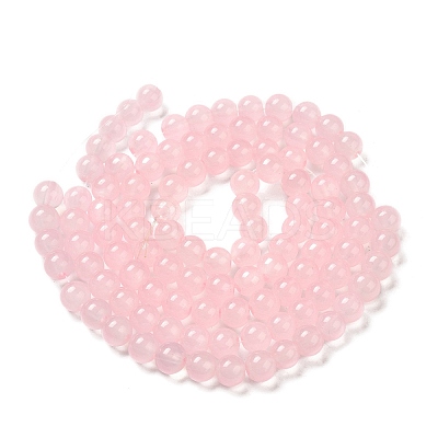 Baking Paint Imitation Jade Glass Round Bead Strands X1-DGLA-Q021-8mm-45-1