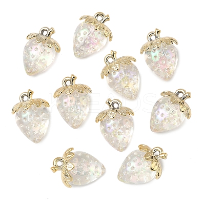 10Pcs Transparent Acrylic Pendants MACR-FS0002-08A-1