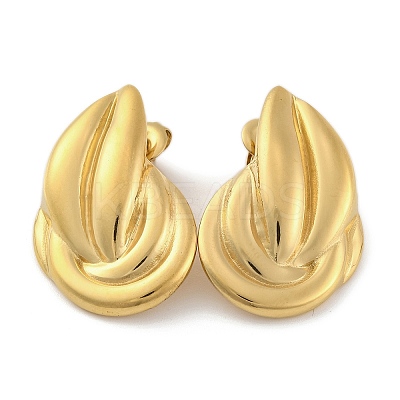 Ion Plating(IP) 304 Stainless Steel Stud Earrings for Women EJEW-N054-15G-1