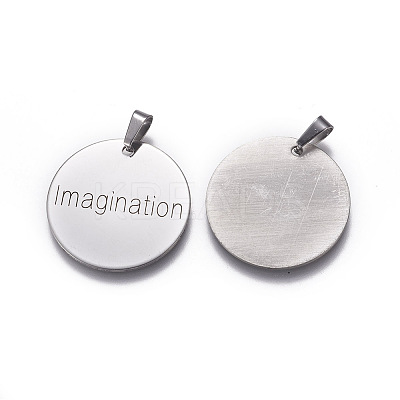 Non-Tarnish 201 Stainless Steel Pendants LS-STAS-E456-01P-AAA-1