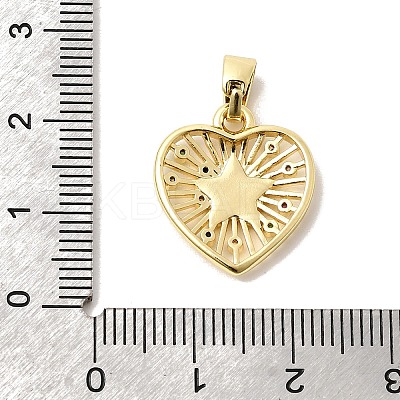 Brass Pave Clear Cubic Zirconia Pendants KK-G554-06G-01-1