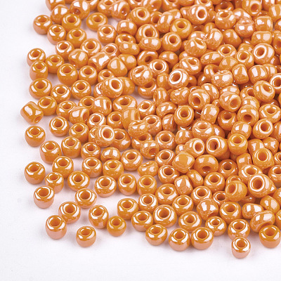 DIY Craft Beads 12/0 Opaque Colors Lustered Round Glass Seed Beads X-SEED-A012-2mm-130-1