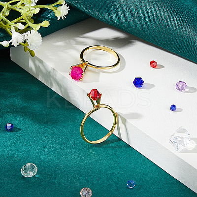 Aluminium Alloy Finger Rings Components FIND-DC0006-70G-1