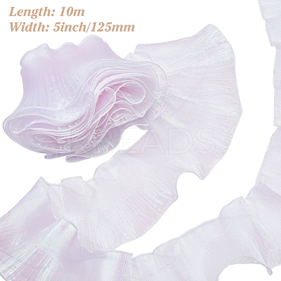 10M Polyester Pleated Ribbon Edged Trimming OCOR-WR0001-89A-1