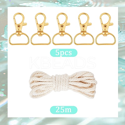 DIY Handmade Woven Cotton Bohemian Style Keychain Making Kits DIY-SC0028-16-1