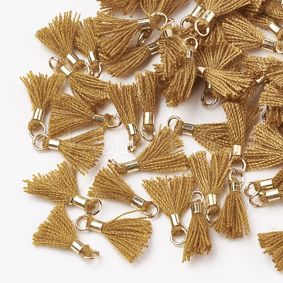 Polycotton(Polyester Cotton) Tassel Pendant Decorations FIND-S275-03G-1