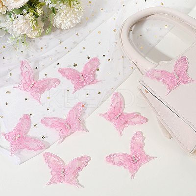 30Pcs Polyester Butterfly Lace Appliques DIY-CY0001-65A-1