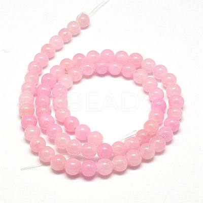 Natural Yellow Jade Beads Strands JBR6mm-2-1