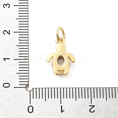 Brass Micro Pave Cubic Zirconia Pendants LS-KK-Q029-02C-G-1