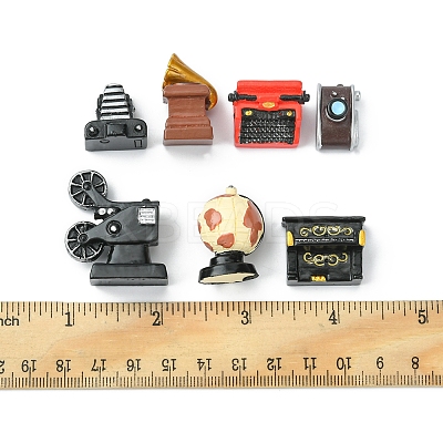 7Pcs 7 Style Retro Resin Display Decoration RESI-FS0001-47-1