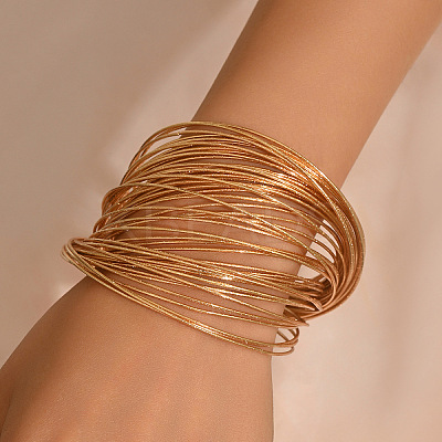 Iron Multi-Strand Wrap Bangles for Women WG7CF2C-01-1