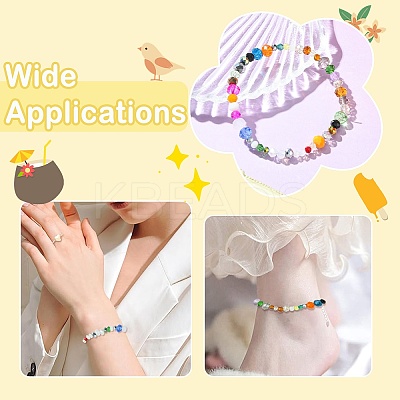 1000Pcs 3 Styles Glass Rondelle Beads GLAA-CJC0009-09C-1