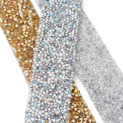 Glitter Resin Hotfix Rhinestone(Hot Melt Adhesive On The Back) OCOR-TA0001-14-1