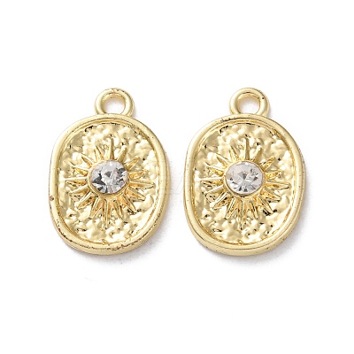Rack Plating Alloy Pendants FIND-M038-04G-1