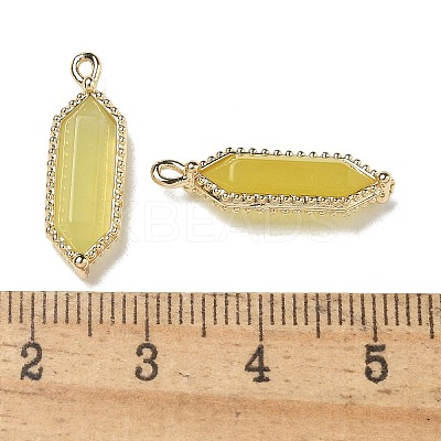 Natural Korean Jade Faceted Double Terminal Pointed Pendants G-G181-05G-03-1