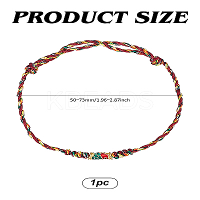 1Pc Cotton Thread Braided Bracelets BJEW-LP0003-12B-1