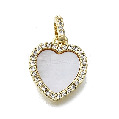 Brass Micro Pave Cubic Zirconia Pendants KK-V010-05G-02-1
