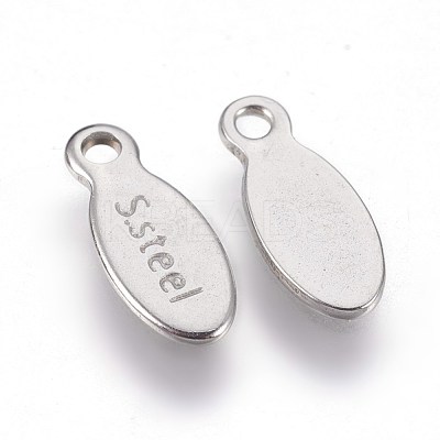 Non-Tarnish 304 Stainless Steel Charms STAS-E454-02P-1