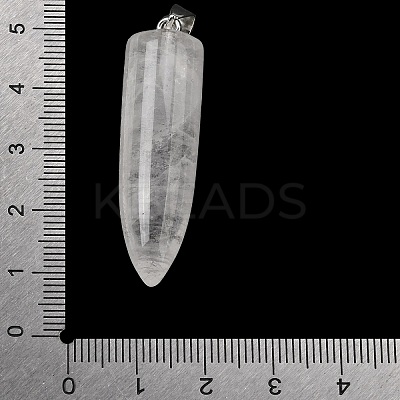 Natural Quartz Crystal Pointed Pendants G-F820-12B-1