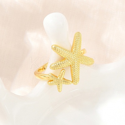 Ocean Brass Cuff Open Rings KK-CBA5A76-04G-02-1