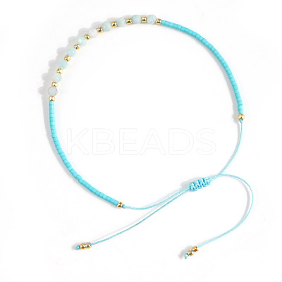Natural Amazonite Beads Braided Bead Bracelets LS-KZ2587-3-1