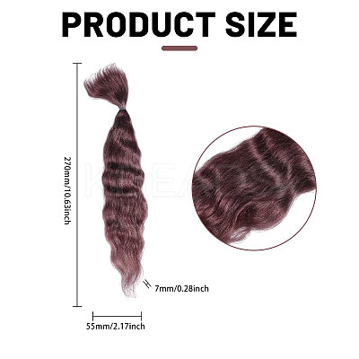 Artificial Wool Doll Wig Hair AJEW-WH0609-186D-1